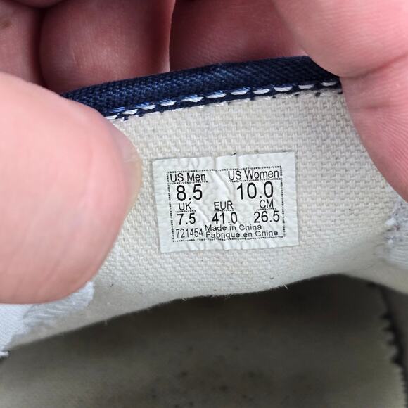 Vans Classic Slip On Deboss OTW Navy Suede Leather Casual Daily Sneaker Mens 8.5 - Picture 12 of 12